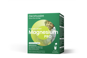 Sie sehen eine Packung Ökopharm® Wirkkombination für den Sport Magnesium PRO Beutel 14 BT, Produktbild: 01 Ökopharm® Wirkkombination für den Sport Magnesium PRO Beutel 14 BT, A-Nr.: 4855738 - 01