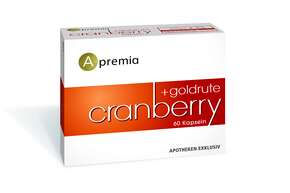 Sie sehen eine Packung Apremia Cranberry + Goldrute, Produktbild: 01 Apremia Cranberry + Goldrute, A-Nr.: 3936038 - 01