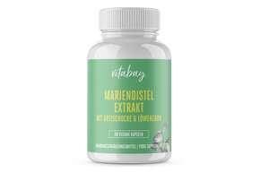 Sie sehen eine Packung Vitabay Mariendistel Extrakt mit Artischocke & Löwenzahn Kapseln, Produktbild: 01 Vitabay Mariendistel Extrakt mit Artischocke & Löwenzahn Kapseln, A-Nr.: 5878724 - 01
