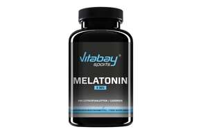 Sie sehen eine Packung Vitabay Melatonin 3 mg Lutschtabletten, Produktbild: 01 Vitabay Melatonin 3 mg Lutschtabletten, A-Nr.: 5878291 - 01