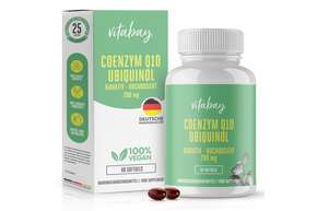 Sie sehen eine Packung Vitabay Coenzym Q10 Ubiquinol Weichkapseln, Produktbild: 01 Vitabay Coenzym Q10 Ubiquinol Weichkapseln, A-Nr.: 5878687 - 01