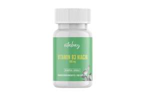 Sie sehen eine Packung Vitabay Vitamin B3 Niacin 500 mg Kapseln, Produktbild: 01 Vitabay Vitamin B3 Niacin 500 mg Kapseln, A-Nr.: 5878807 - 01