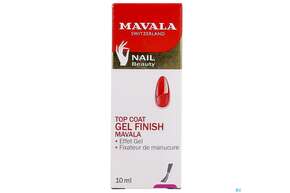 Sie sehen eine Packung Mavala Gel Finish Top Coat Ueberlack 10ml, Produktbild: 01 Mavala Gel Finish Top Coat Ueberlack 10ml, A-Nr.: 4270469 - 01