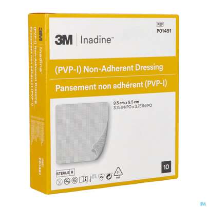 Inadine Pvp-jod Verband Antiseptisch P01491c 9,5x 9,5cm 10st, A-Nr.: 1861187 - 03