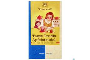 Sie sehen eine Packung Sonnentor Tee/bio Tante Trudls Apfelstrudel Tee 02236 18st, Produktbild: 01 Sonnentor Tee/bio Tante Trudls Apfelstrudel Tee 02236 18st, A-Nr.: 4388805 - 01