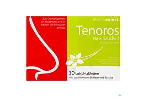 Sie sehen eine Packung Tenoros Lutschtabl Nasenzuckerl 30st, Produktbild: 01 Tenoros Lutschtabl Nasenzuckerl 30st, A-Nr.: 4079168 - 01