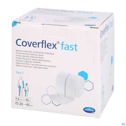 Sie sehen eine Packung Schlauchverband Coverflex/fast Gr 3 10mx 7,5cm Rolle 1st, Produktbild: 04 Schlauchverband Coverflex/fast Gr 3 10mx 7,5cm Rolle 1st, A-Nr.: 4902923 - 04