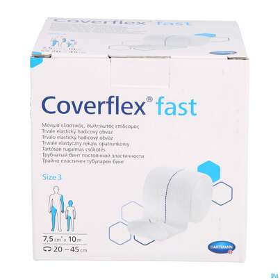 Sie sehen eine Packung Schlauchverband Coverflex/fast Gr 3 10mx 7,5cm Rolle 1st, Produktbild: 05 Schlauchverband Coverflex/fast Gr 3 10mx 7,5cm Rolle 1st, A-Nr.: 4902923 - 05