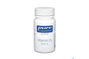 Sie sehen eine Packung Pure Encapsulations Vitamin D3 400 I.e. 60 Kapseln, Produktbild: 01 Pure Encapsulations Vitamin D3 400 I.e. 60 Kapseln, A-Nr.: 3379000 - 01