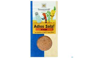 Sie sehen eine Packung Sonnentor Adios Salz Gemuesewuerze Scharf 00824 50g, Produktbild: 01 Sonnentor Adios Salz Gemuesewuerze Scharf 00824 50g, A-Nr.: 4367660 - 01