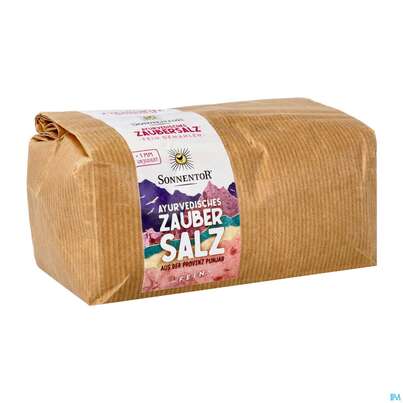 Sie sehen eine Packung Sonnentor Ayurv Zaubsalz Fein 90710 1kg, Produktbild: 04 Sonnentor Ayurv Zaubsalz Fein 90710 1kg, A-Nr.: 4145735 - 04