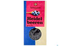 Sie sehen eine Packung Sonnentor Bio Heidelbeeren 00201 45g, Produktbild: 01 Sonnentor Bio Heidelbeeren 00201 45g, A-Nr.: 3740080 - 01