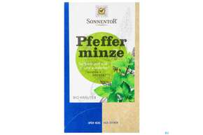 Sie sehen eine Packung Sonnentor Tee/bio Pfefferminze Beutel 02215 18st, Produktbild: 01 Sonnentor Tee/bio Pfefferminze Beutel 02215 18st, A-Nr.: 4307474 - 01