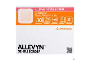 Wundauflagen Allevyn Gentle Border Haftend +silikonkleber 7,5x 7,5cm -smith 10st, A-Nr.: 3748070 - 01