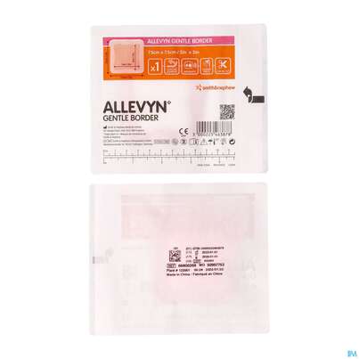 Wundauflagen Allevyn Gentle Border Haftend +silikonkleber 7,5x 7,5cm -smith 10st, A-Nr.: 3748070 - 04