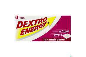 Sie sehen eine Packung Dextro Energy 3er Wuerfel Johannisbeere 138g, Produktbild: 01 Dextro Energy 3er Wuerfel Johannisbeere 138g, A-Nr.: 3207724 - 01