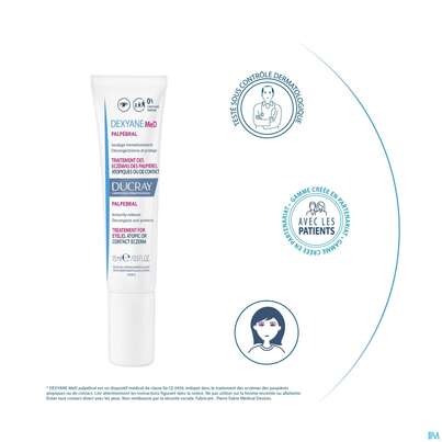 Sie sehen eine Packung Ducray Dexyane Med Creme Augenlid Neu 15ml, Produktbild: 13 Ducray Dexyane Med Creme Augenlid Neu 15ml, A-Nr.: 5659703 - 13