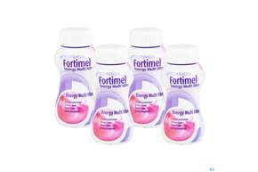 Sie sehen eine Packung Fortimel/multifibre 1,5kcal 200ml Flasche Erdbeer 24st, Produktbild: 01 Fortimel/multifibre 1,5kcal 200ml Flasche Erdbeer 24st, A-Nr.: 3237688 - 01