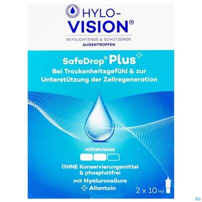 Augentropfen Hylo-vision Safe Drop Plus 2x10m 20ml, A-Nr.: 5313063 - 01