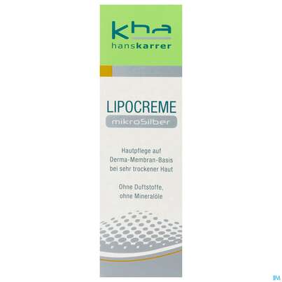 Sie sehen eine Packung Karrer Mikrosilber Lipocreme 100ml, Produktbild: 01 Karrer Mikrosilber Lipocreme 100ml, A-Nr.: 3855587 - 01