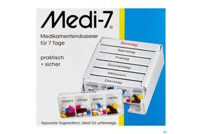 Medikamentendosierer Medi-7 -pharmag 1 Woche Weiss 1st, A-Nr.: 2588368 - 01