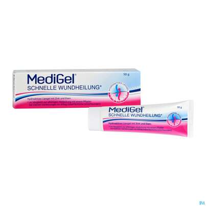 Sie sehen eine Packung Medigel Wund +heilgel 50g, Produktbild: 06 Medigel Wund +heilgel 50g, A-Nr.: 5192659 - 06