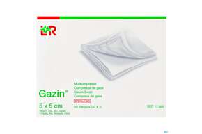 Mullkompressen Gazin Baumw.17faedig Steril 16fach 5x 5cm 30x2 60st, A-Nr.: 2384714 - 01