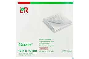 Mullkompressen Gazin Baumw.17faedig Steril 16fach 12,5x10cm 30x2 60st, A-Nr.: 2384766 - 01