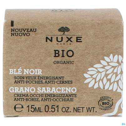 Sie sehen eine Packung Nuxe Bio Eye Care Buckwheat Anti-puffiness Anti-dark Circles 15ml, Produktbild: 01 Nuxe Bio Eye Care Buckwheat Anti-puffiness Anti-dark Circles 15ml, A-Nr.: 5607729 - 01
