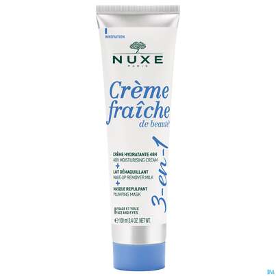 Sie sehen eine Packung Nuxe Creme/fraiche 3-in-1 Maske+creme+reinigung 100ml, Produktbild: 01 Nuxe Creme/fraiche 3-in-1 Maske+creme+reinigung 100ml, A-Nr.: 5669452 - 01