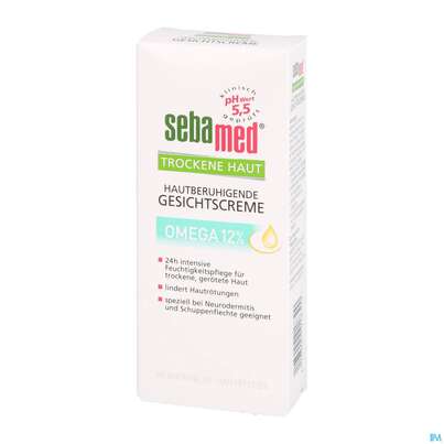 Sie sehen eine Packung Sebamed Trockene Haut Omega 12% Creme 50ml, Produktbild: 02 Sebamed Trockene Haut Omega 12% Creme 50ml, A-Nr.: 4084910 - 02