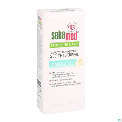 Sie sehen eine Packung Sebamed Trockene Haut Omega 12% Creme 50ml, Produktbild: 03 Sebamed Trockene Haut Omega 12% Creme 50ml, A-Nr.: 4084910 - 03