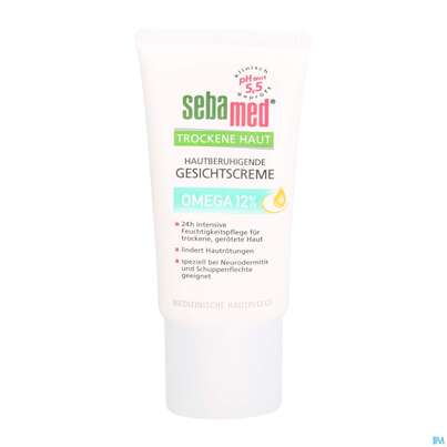 Sie sehen eine Packung Sebamed Trockene Haut Omega 12% Creme 50ml, Produktbild: 06 Sebamed Trockene Haut Omega 12% Creme 50ml, A-Nr.: 4084910 - 06