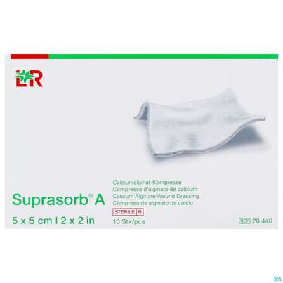 Kompressen Suprasorb/steril A Calzium-alginat 5x 5cm 10st, A-Nr.: 2203322 - 01