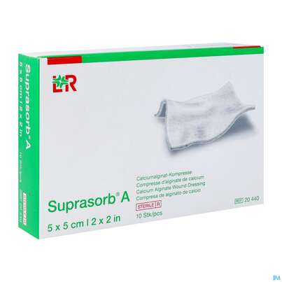 Kompressen Suprasorb/steril A Calzium-alginat 5x 5cm 10st, A-Nr.: 2203322 - 02