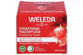 Sie sehen eine Packung Weleda Granatapfel/+maca Peptide Straffende Tagespflege 40ml, Produktbild: 01 Weleda Granatapfel/+maca Peptide Straffende Tagespflege 40ml, A-Nr.: 5652687 - 01