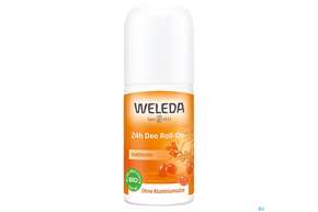 Sie sehen eine Packung Weleda Sanddorn Deo Roll-on 24h 50ml, Produktbild: 01 Weleda Sanddorn Deo Roll-on 24h 50ml, A-Nr.: 4890232 - 01