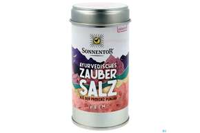 Sie sehen eine Packung Sonnentor Ayurvedisches Salz Fein Streudose 07710 120g, Produktbild: 01 Sonnentor Ayurvedisches Salz Fein Streudose 07710 120g, A-Nr.: 3391099 - 01