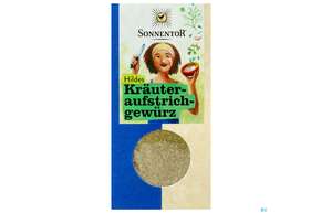 Sie sehen eine Packung Sonnentor Hildes Kraeuteraufstrich Gewuerz Bio 00979 50g, Produktbild: 01 Sonnentor Hildes Kraeuteraufstrich Gewuerz Bio 00979 50g, A-Nr.: 4356998 - 01