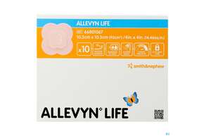 Wundverband Allevyn Life Schaumstoffverb.silikon 10,3x 10,3cm 10st, A-Nr.: 4062363 - 01