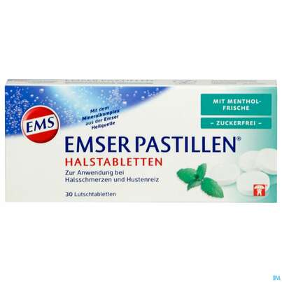 Emser Pastillen Zuckerfrei +minzfrische 30st, A-Nr.: 4371236 - 01