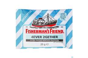 Sie sehen eine Packung Fisherman's Friend Pastillen Ohne Zucker Extra Stark Beutel 25g, Produktbild: 01 Fisherman's Friend Pastillen Ohne Zucker Extra Stark Beutel 25g, A-Nr.: 0762709 - 01