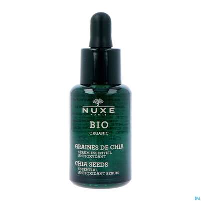 Sie sehen eine Packung Nuxe Bio Chia Seeds Essential Antioxidant Serum 30ml, Produktbild: 03 Nuxe Bio Chia Seeds Essential Antioxidant Serum 30ml, A-Nr.: 5607801 - 03