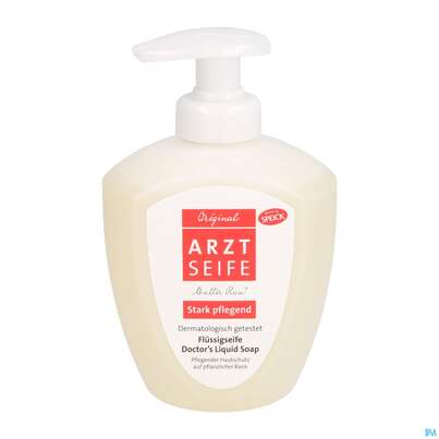 Sie sehen eine Packung Seifen Speick Arztseife Fluessig +dispenser Nr 61 300ml, Produktbild: 01 Seifen Speick Arztseife Fluessig +dispenser Nr 61 300ml, A-Nr.: 4196690 - 01