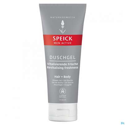 Sie sehen eine Packung Speick Men/active Duschgel Nr 61142 200ml, Produktbild: 03 Speick Men/active Duschgel Nr 61142 200ml, A-Nr.: 4196572 - 03