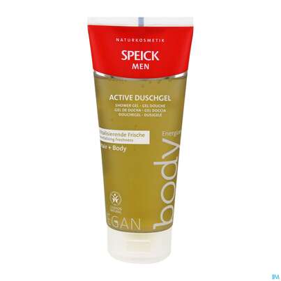 Sie sehen eine Packung Speick Men/active Duschgel Nr 61142 200ml, Produktbild: 04 Speick Men/active Duschgel Nr 61142 200ml, A-Nr.: 4196572 - 04