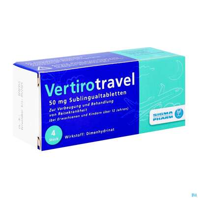 Vertirotravel Sublingualtabl 50mg 4st, A-Nr.: 4963557 - 02