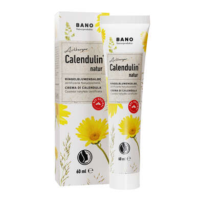 Sie sehen eine Packung Calendulin Ringelblumensalbe Natrue zertif. 60ml, Produktbild: 02 Calendulin Ringelblumensalbe Natrue zertif. 60ml, A-Nr.: 5714537 - 02