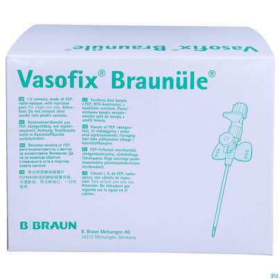 Injektionsspritzen U.zubeh. Verweilkanuelen Vasofix Braunuele G22 25mm Blau 50st, A-Nr.: 1608933 - 01