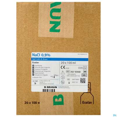 Nacl 0,9% Ecolav Topische Spuelloesung 100ml 20st, A-Nr.: 3016740 - 01